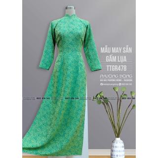 Áo Dài Truyền Thống Gấm Lụa TTGR478